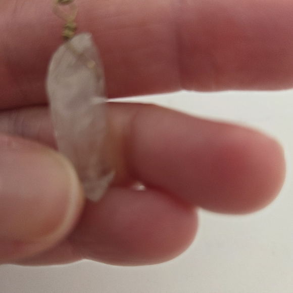 Free People Layered Gold Tone Necklace w/ Quartz Lariat Boho Festival - Picture 4 of 14